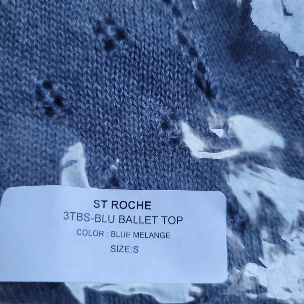 ST. ROCHE, Ballet Top, Blue Melange, Size Small,‎ NWT! - Picture 8 of 11